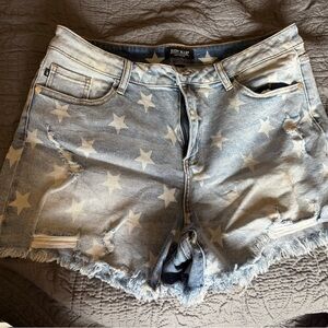 Judy Blue Star Power Cut Off High Waist Shorts